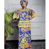 H D African Cloths for Women Traditive Embroidery Dresses Bazin Riche Maxi Dress Fress Values ​​Barty Party Wedding 240226