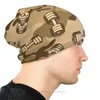 Berets Camouflage Skullies Beanies Caps Dumbbell Gym Camo Desert Thin Hat Autumn Spring Bonnet Hats Men Women's Unisex Ski Cap