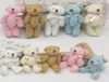 7 cm 28 Zoll x 20 Stück NEUER NIEDLICHER MINI-Plüsch-Teddybär mit Schal und Fliege, Stofftier, Plüschtier, süße Puppe, Geschenk, verschiedene Farben, 4601482