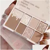 Lidschatten Matte Lidschatten Pallete Shimmer Glitter B Bronzer Soft Touch Dauerhaft Wasserdicht Pigmentiert Aufhellen Augen Make-Up Drop Deliv Dhdtf