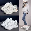 Grote grensoverschrijdende reflecterende riem Mode Lichtgewicht Dikke zool Verhoogde Papa Schoenen Super Outdoor Dames Sneakers Maat 35-40