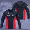 Sudadera con estampado 3D de F1 Racing para hombre, chaqueta del equipo de carreras rojo 2024, Sudadera con capucha para niños, jersey de toro informal con cremallera, gran oferta 2024