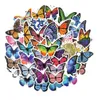 50st Butterfly Butterflies Stickers Vinyl Decals bil bärbara klistermärken Bagage Notebook Bottle Decals Whole Lots Waterproof For3722968