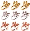 Christmas Napkin Rings Gold Silver Leaf Napkins Holder Table decoration for Wedding Outdoor Party Baby Shower7249216