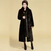 Middle Aged Elderly Women's Winter Clothing, New Imitation Mink Fur And Grass Coat, Mom's Outfit Fat, Long Coat With Extra Thickness 951782