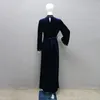 Vêtements ethniques Velvet Diamonds Broderie Robe musulmane Femmes Dubaï Abaya Turquie Kaftan Eid Mubarak Ramadan Abayas Robe arabe islamique