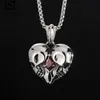 Pendant Necklaces Mens Stainless Steel Necklace Fangs Skull Mask Retro Gothic Punk Style Monster Jewelry GiftPendant280h