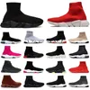 Designers Sock Shoes For Mens Womens Dhgates White Black Red Slip-On Clear Sole Neon Yellow Socks Speed ​​Runner Trainers Stretch Fabric Hasts Sneakers Casual 36-45 Hot