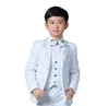 New Boys White Blazer Wedding Suit Kids 4PCS Formal Suit with Bowtie Flower Boys Party Tuxedos Costume Suit295o7122562