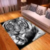 Tapis dessin animé enfant tigre lion impression 3D pour salon chambre à coucher tapis doux flanelle antidérapant enfants ramper tapis de sol231k