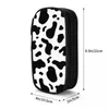 Cow Pencil Cases Black White Animal Skin Pouch Pen Holder Girl Boy Large Storage Bag School Supplies Zipper Stationery