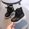 Botas brancas crianças plataforma respirável crianças moda bota zip menino tornozelo sapato curto