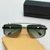 756 Solglasögon Silver Black Green Gradient Men Sonnenbrille Shades Lunettes de Soleil Vintage Glasses Occhiali da Sole UV400 Eyewear