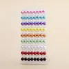 Brincos 36 pares/set colorido imitação de pérola para mulheres brinco de bola redonda joias da moda 6 8 10mm contas