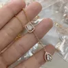 Schmuck Messis Halsketten Designer Messikas für Frauen Schmuck Halskette Sika Quaste Ins Mädchen Schlüsselbeinkette Roségold High Carbon Diamond Water Drop Rock Sugar Hals