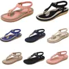2024 Summer Women Shoes Sandaler Low Heels Mesh Surface Leisure Mom Black White Large Size 35-42 J35 GAI
