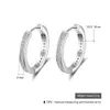 Круглые серьги-кольца из стерлингового серебра 925 пробы для женщин, классический стиль, круглые серьги с цирконием, ювелирные изделия, Lam Hub Fong 240301