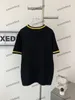 xinxinbuy Maglietta da uomo firmata Tee 2024 big Love Letter Jacquard Pattern manica corta in cotone da donna grigio nero bianco XS-2XL