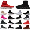 Designers Sock Shoes For Mens Womens Dhgates White Black Red Slip-On Clear Sole Neon Yellow Socks Speed ​​Runner Trackers Stretch Fabric Hasts Sneakers Casual 36-47