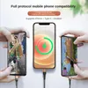 In 1 Gold-Plated Fast Charging Cable 5A Metal Type-C Micro-USB Data Charger 1.2M 2M Line For IPhone Android