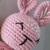 Baby Rattle Crochet Animal Rabbite Teether Wooden Ring Handmade Toy A Free Wood Teething Bracelet Nurse Gift Product 240226