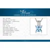 Ciondoli JewelryPalace Collana con ciondolo in argento sterling 925 con topazio azzurro taglio principessa da 1,2 ct per donna senza catena