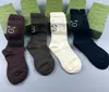 Sock Designer Luxury Prad Classic Letter Triangle Fashion Iron Standard Autumn and Winter Cotton Socks 5 Bairs Weeds 24 Styles Elite.