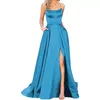 Casual jurken VOLALO koningsblauw fluwelen avondjurk met één schouder, formele feestjurk, lange maxi-jurk, jassen voor speciale gelegenheden