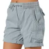 Damesshorts Cargo Casual Wandelen Dames Met Zakken Trekkoord Mini Korte Broek Mujer Lente Zomer Losse Comfy Cortos Streetwear