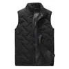 Men's Vests Stylish Sleeveless Jacket Super Soft Cotton Padded Male Warm Pockets Waistcoat Vest Top Coldproof