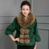 Autumn/Winter 2023 Trendy Haining Full Skin Rabbit Fur Short Coat (Raccoon Collar) Special Offer Women's Fashion 1091