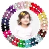 40PCS Mini Clips de bebé para cabello fino 2 pulgadas Glitter Grosgrain Ribbon Hair Bow Alligator Hair Clips Totalmente forrado para bebés pequeños 240223