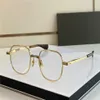 Novo design de moda óculos ópticos masculinos VERS TWO K moldura redonda dourada vintage estilo simples óculos transparentes de alta qualidade lente transparente 289P