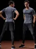 T-shirts pour hommes T-shirt de compression été respirant séchage rapide haut de sport bodybuilding slim fit collants survêtement gymnases chemise fitness hommes