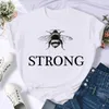 Kvinnors T -skjortor Kort ärmfjäril Bow Sweet Flower Fashion Summer Women Print Shirt Female Top Tshirts Cartoon Graphic Tee