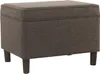 Home Decor Dinah Collection Modern Storage Ottoman Ottoman with Storage for Living Room & Bedroom (Chocalate Brown)