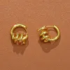 Franska nischdesign stud temperament fjäder spiral knut örhängen avancerad likgiltighet ins mode all-match gåva smycken accessor2276
