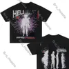 Hellstar Designer T-shirt Rappe Coton Hommes T-shirt Mode Noir Hommes Femmes Hell Star À Manches Longues Vêtement Dessin Animé Graphique Rock Tops Été Tshrit 3XL 274