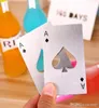 Creative Poker Card Beer Bottle Opener Bar Tools Soda Bottles Opener Portable Durable Black Silver Spades Playing Card Opener WDH11131188