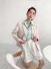 Ternos femininos outono/inverno estilo britânico curto assimétrico cintura blazer casaco retro casual cor sólida solto terno jaqueta