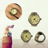 Кластерные кольца пара винтажные кольца часы strect Quartz Бронзовые пальцы римские цифровые часы ювелирные ювелирные подарки для любовника WH316f