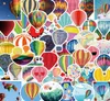 50PCS Cartoon Air Balloon Car Stickers For Kids Suitcase Skateboard Laptop Luggage Fridge Phone Styling DIY Decal Pegatinas Wh9523573