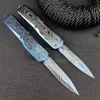 2 modèles Micro AUTO Couteau à lame pliante extérieure 440C Acier inoxydable Bleu Titane Poignée en aluminium Tactique Couteau de camping de survie automatique 3300 UT85 535 Couteaux