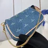 24SS Designer Denim Zippy Long Short Wallets Women Mens Key Pouch Bag 2024 Blue Denim Zipper Wallet Vintage Purses Unisex Zippy Coin Purse