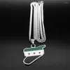 ペンダントネックレスシリアマップカントリーネックレス女性メンステンレス鋼色シルバーカラーシリア人アラブ共和国旗Jewelry N7605S05