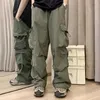 Men's Pants Trousers Street Style Cargo With Multiple Pockets Loose Fit Elastic Waist For Hip Hop Fashion Comfortable Wear