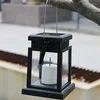 Lampe LED à énergie solaire pour l'extérieur, lanterne à bougie scintillante, luminaire décoratif d'intérieur, idéal pour un jardin ou une maison