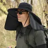 Wide Brim Hats Large Curtain Sun Hat For Men Protection Neck Eaves Sunshade Leisure Mountaineering Fishing Summer Panama