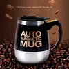 Auto pływający kubek kubek kubek ze stali nierdzewnej Magnetyczne kubek kubki Mleko Mleka Mudy Electric Lazy Smart Shaker Coffee Cup and Mubs324V