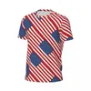 Men's T Shirts USA Flag Shirt Stripes Print Sports T-Shirts Short Sleeve Quick Dry Tshirt Summer Y2K Casual Big Size Tees